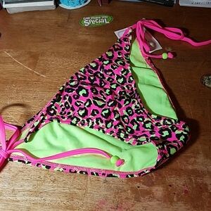 Beach Stop Knockout Pink Leopard L Bottoms